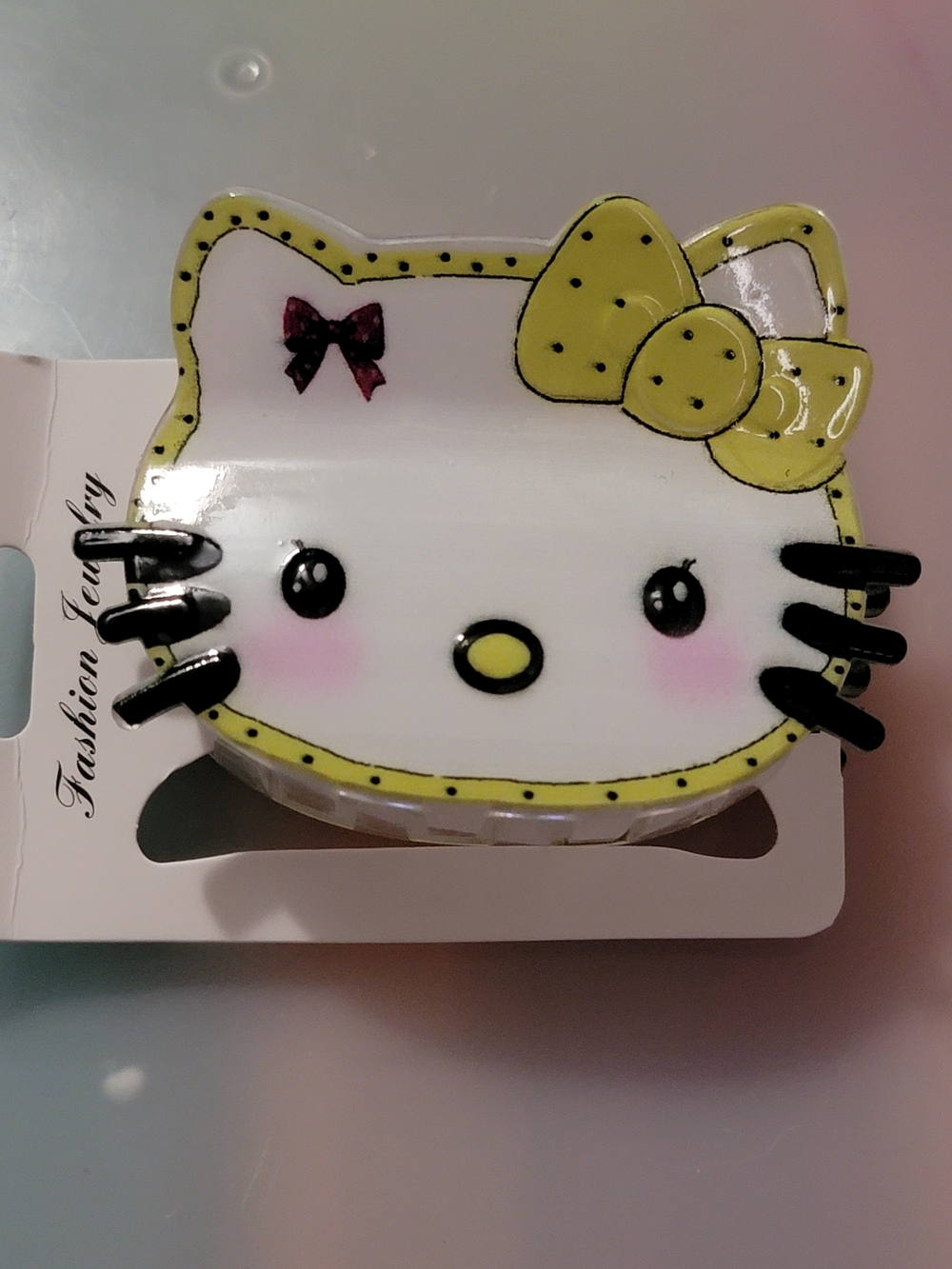 Yellow Bow Cat Hair Clip for Kids - Cute Accessory